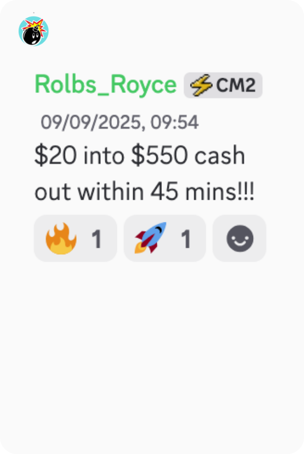 $20 into $550discord testimonial