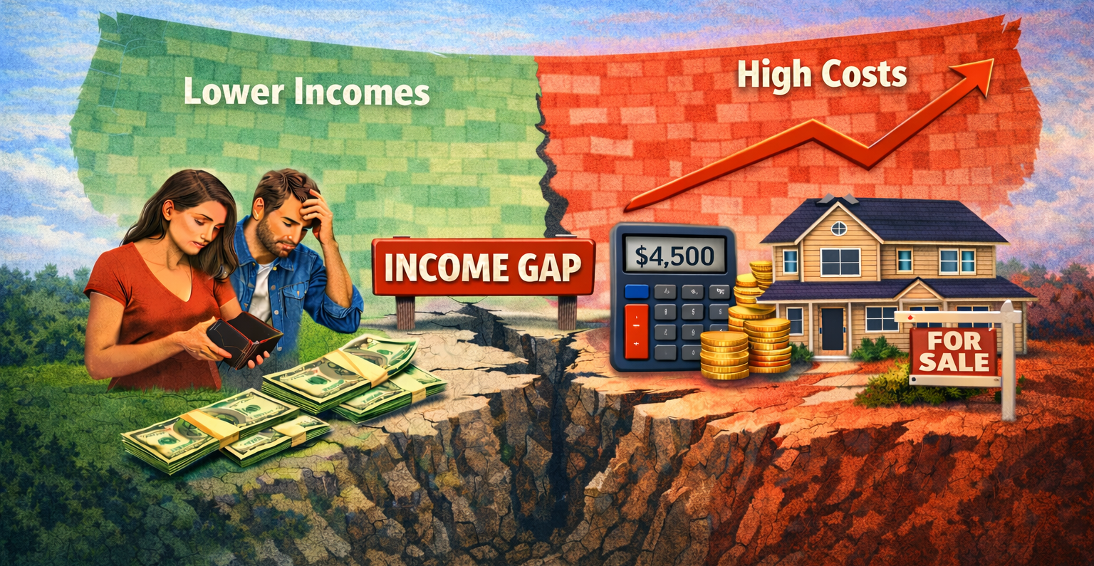 Cost of homes visual asset