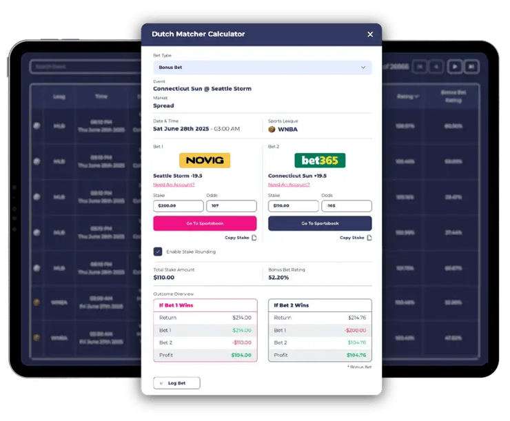 dutch matcher calculator