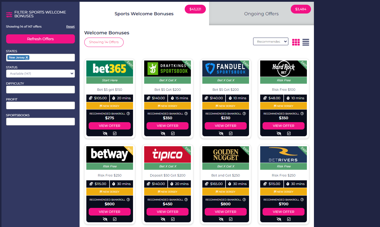 Free bet promo offers