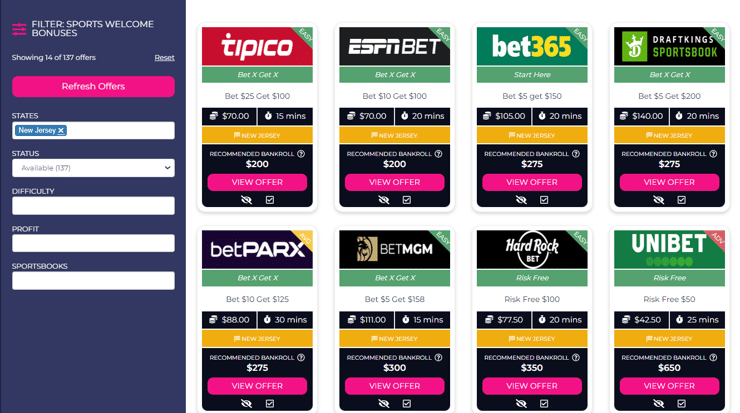 Matched betting promo offers