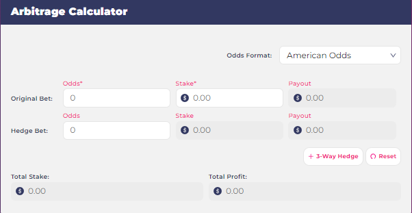 Arbitrage calculator