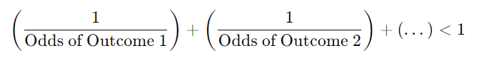 Arbitrage betting formula