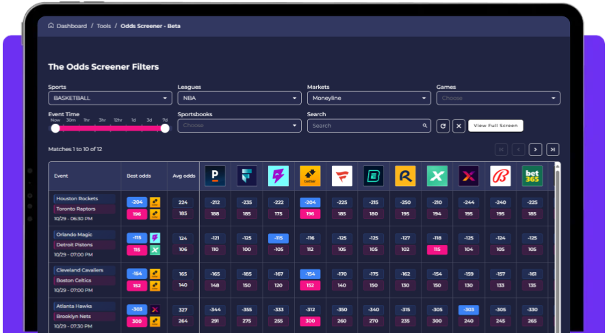 Odds Screener