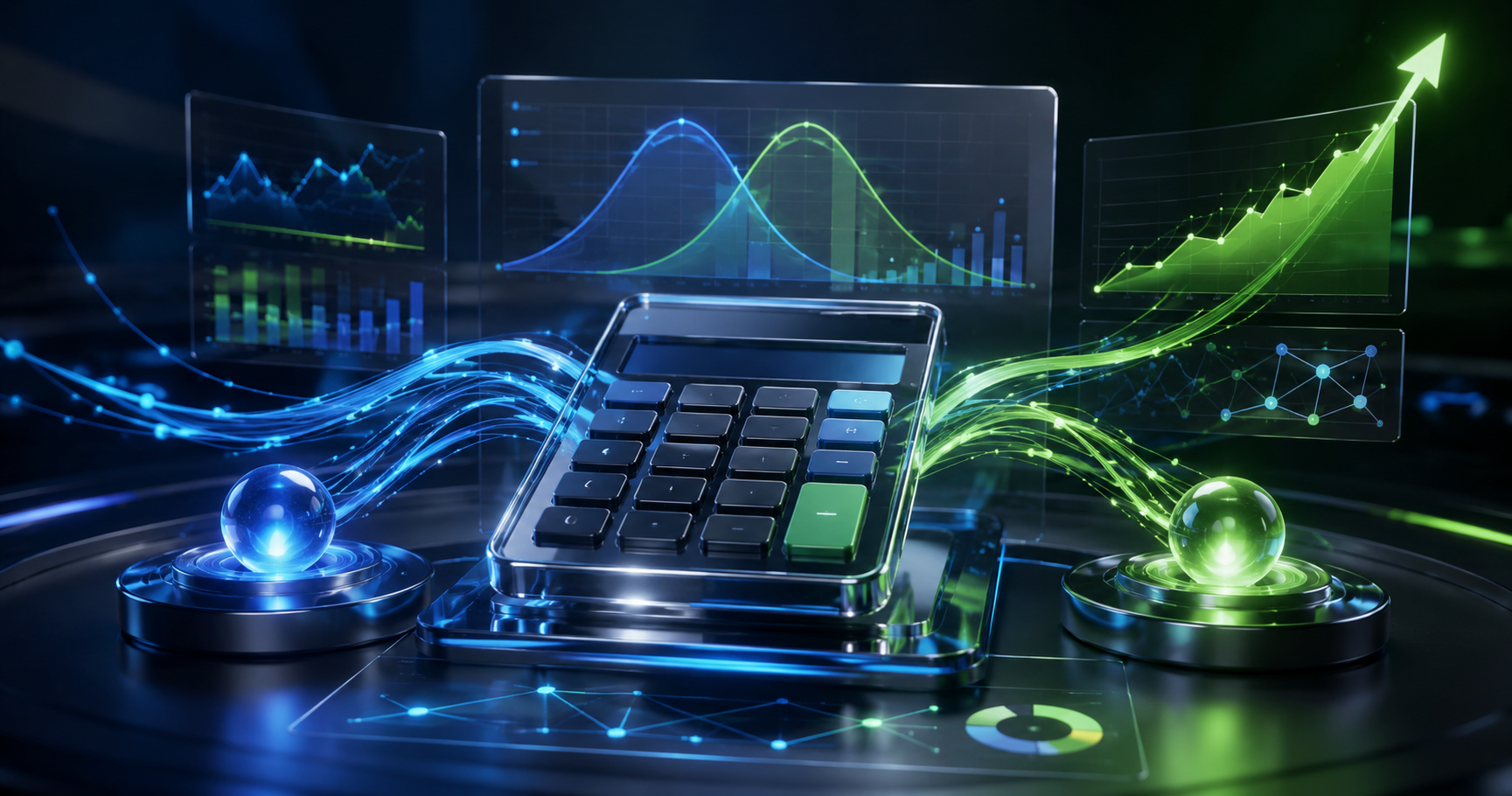 digital, futuristic profit boost calculator